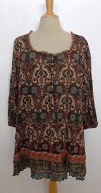 Aparte batik look print tuniek! XL, Verzenden, Zo goed als nieuw, Maat 46/48 (XL) of groter, Bruin