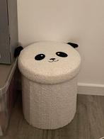 Kinderpoef met opberging Panda, Ophalen, Zo goed als nieuw, Rechthoekig, Minder dan 50 cm