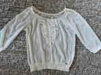 Ontspullen.... HOLLISTER transparante boho top M, Maat 38/40 (M), Verzenden, Wit, Lange mouw