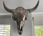 Stoere Skull 65cm. Raw Nickel, Huis en Inrichting, Woonaccessoires | Overige, Ophalen of Verzenden, Zo goed als nieuw