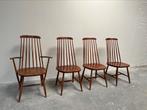 4 imexcotra spijlenstoelen, Huis en Inrichting, Stoelen, Gebruikt, Bruin, Ophalen of Verzenden, Vier