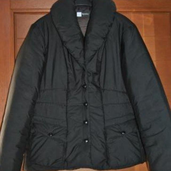 Lichtgewicht donsjas, synthetisch, 44, Kleding | Dames, Jassen | Winter, Zo goed als nieuw, Maat 42/44 (L), Zwart, Ophalen of Verzenden