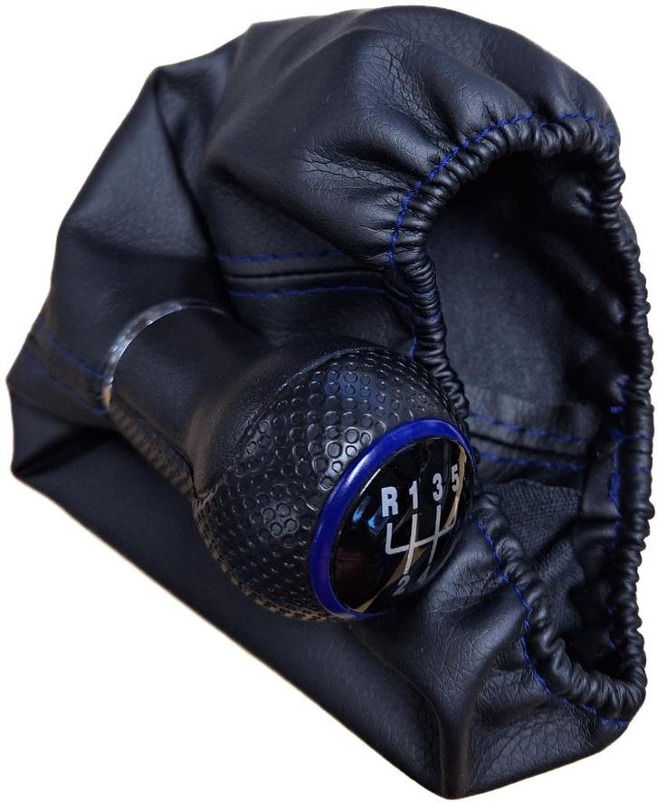 Pookknopset Volkswagen Golf 3 Blauwe accenten 5 versnellinge, Auto diversen, Auto-accessoires, Nieuw, Ophalen of Verzenden