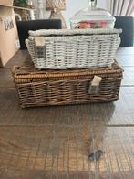 2 Riviera Maison rattan thee manden, Ophalen, Zo goed als nieuw, Rond, Riet