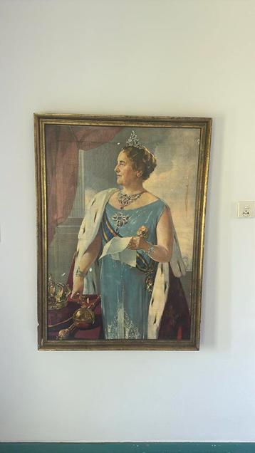 Vintage parel wilhelmina met barok lijst beschikbaar voor biedingen