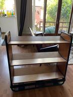 Vintage schoolkast / boekenkast / platenkast/  room divider, 25 tot 50 cm, 100 tot 150 cm, 100 tot 150 cm, Gebruikt