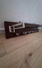 Vintage wandkapstok 60/70 stalen hoedenplank, art deco stijl, Wandkapstok, Gebruikt, Ophalen of Verzenden, Minder dan 100 cm