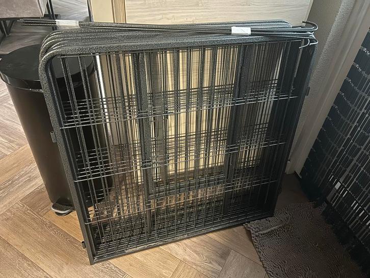 Puppyren 80 cm hoog, 80 breed, met deur, 8 panelen,, Dieren en Toebehoren, Hondenbenches, Zo goed als nieuw, Ophalen