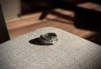 Dubbele Buddha to Buddha ring maat 18 zilver, 18 tot 19, Ophalen of Verzenden, Zo goed als nieuw, Dame of Heer