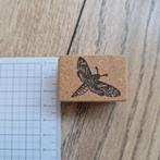 Rubberen stempel,  mot, hout, Ophalen of Verzenden, Zo goed als nieuw, Houten stempel