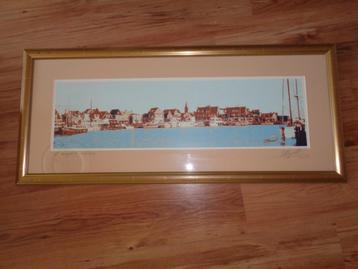 Volendam Havengezicht Zeefdruk 92x40cm beschikbaar voor biedingen