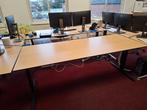 Handmatig verstelbaar bureau - 200 x 80cm met kabelgoot, Ophalen, In hoogte verstelbaar, Gebruikt, Bureau