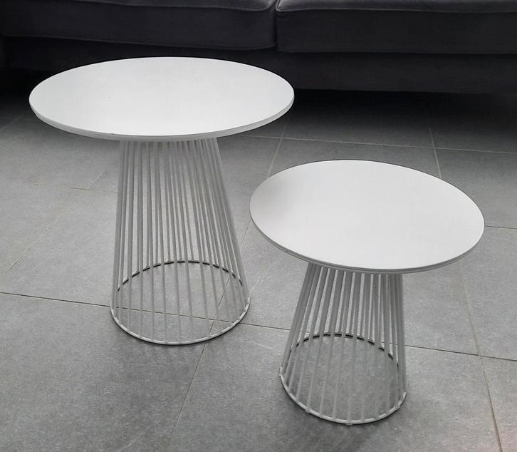 *** SERAX 2 BIJZETAFELS GARBO ***, Huis en Inrichting, Tafels | Bijzettafels, Zo goed als nieuw, Rond, Minder dan 45 cm, Minder dan 55 cm