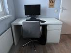 Ikea Malm Bureau met Lade en Kastje (2 planken), Ophalen, Zo goed als nieuw, Bureau