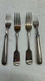 4 stuks zilveren vorken. 1920 / 1930. Italië., Antiek en Kunst, Antiek | Bestek, Ophalen of Verzenden