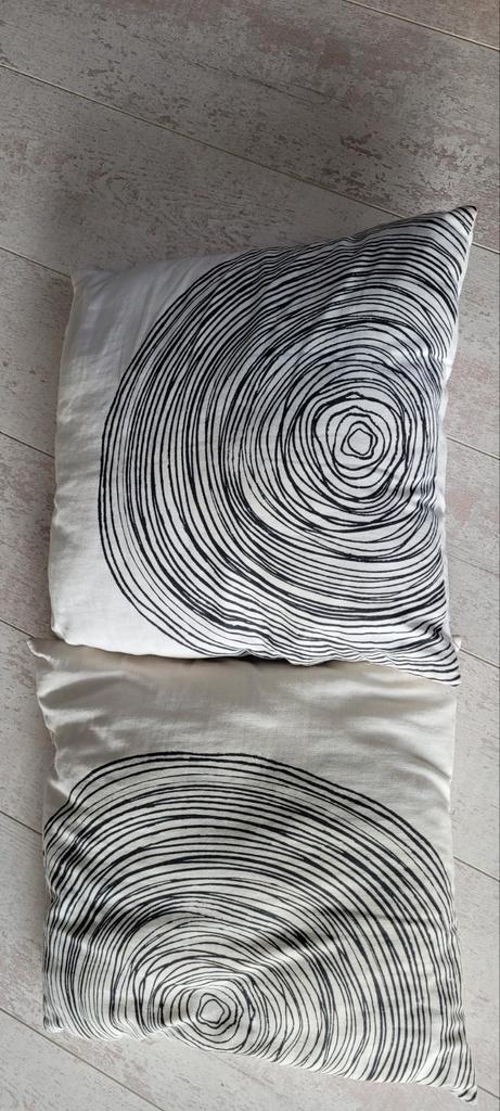 Huizedop Sierkussens - Leuke Opdruk, Huis en Inrichting, Woonaccessoires | Kussens, Zo goed als nieuw, Wit, Vierkant, Ophalen of Verzenden