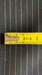 2x lap stof donkerblauw krijtstreep lengterichting 104x145, Hobby en Vrije tijd, Stoffen en Lappen, Blauw, 120 cm of meer, Nieuw