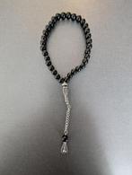 Tespih (zwarte kralen, zilverkleurig), Zwart, Kunststof of Plastic, Nieuw, Ophalen of Verzenden