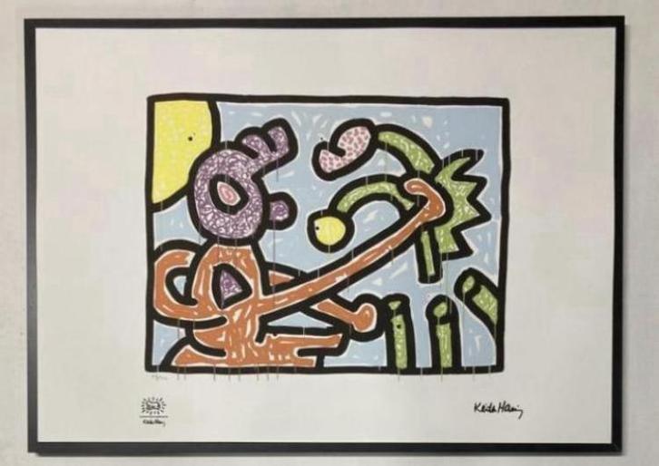 Keith Haring : litho op groot formaat, Antiek en Kunst, Kunst | Litho's en Zeefdrukken, Ophalen of Verzenden