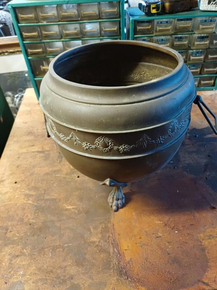 Antieke koperen Plantenbak / Pot, Antiek en Kunst, Antiek | Koper en Brons, Ophalen of Verzenden