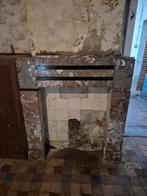 Karakteristieke bruin roze marmeren schouwplaten Art Deco, Ophalen, Gebruikt, Vrijstaande haard, Overige soorten