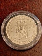 munt Nederland 1 gulden 1909 zilver, 1 gulden, Zilver, Ophalen of Verzenden, Koningin Wilhelmina