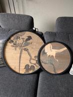 Morita wanddecoratie vogel hout rond, Huis en Inrichting, Woonaccessoires | Wanddecoraties, Ophalen, Nieuw