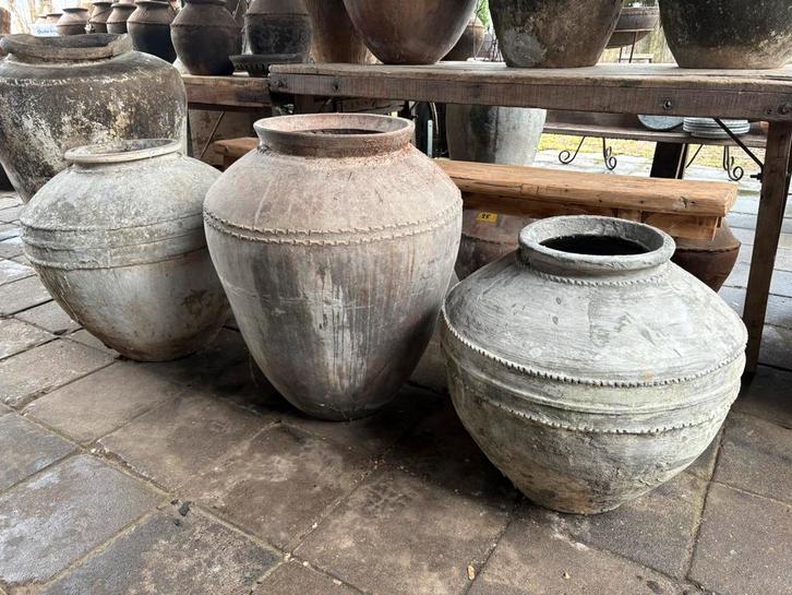 Oude kruiken uit India, Huis en Inrichting, Woonaccessoires | Vazen, Gebruikt, Overige kleuren, 50 tot 75 cm, Aardewerk of Porselein