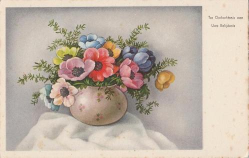 BLOEM BLOEMEN JAREN 50  ZEER MOOIE OUDE KAART KH189, Verzamelen, Ansichtkaarten | Themakaarten, Ongelopen, 1940 tot 1960, Overige thema's