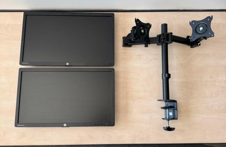 2 HP E231 Monitor (23 inch) + Duo Monitorarm Topstaat, Computers en Software, Monitoren, Zo goed als nieuw, 61 t/m 100 Hz, DisplayPort