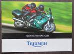 Folder Triumph Touring Motorcycles 2001 (Nederlands), Verzenden, Triumph