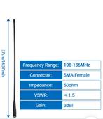 Antenne Airband / Luchtvaart 108 - 136 mHz, Ophalen of Verzenden, Nieuw, Portofoon of Walkie-talkie