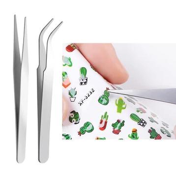 Rechte Gebogen Nagels Pincet Nipper Nail Art beschikbaar voor biedingen