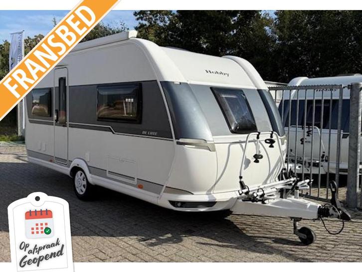 Hobby De Luxe 460 UFE Incl. Mover en Luifel, Caravans en Kamperen, Caravans, Bedrijf, tot en met 4, Rondzit, Hobby, Frans bed