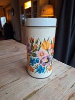 Vintage Ark Beschuitbus met Bloemen, Overige materialen, Gebruikt, Mand, Rond