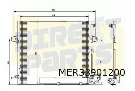 Mercedes-Benz ML/ R-klasse (3/05-10/11) condensor OES A25150, Auto-onderdelen, Airco en Verwarming, Mercedes-Benz, Nieuw, Ophalen of Verzenden