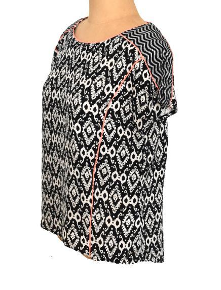 Coster Copenhagen top, zwart/wit, Mt. 36 / S, Kleding | Dames, Tops, Zo goed als nieuw, Maat 36 (S), Overige kleuren, Korte mouw