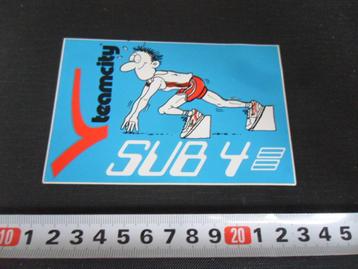 sticker strip atletiek startblokken SUB 4 teamcity beschikbaar voor biedingen