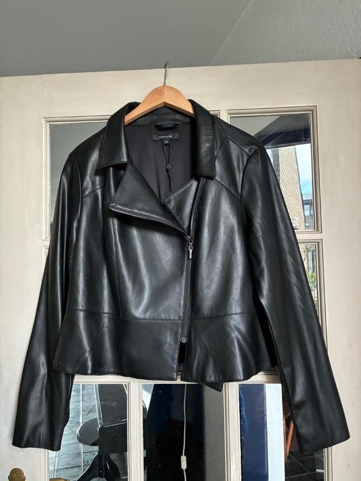 Comma nep leren  jasje, maat 44, zwart, NIEUW, Kleding | Dames, Jasjes, Kostuums en Pakken, Nieuw, Jasje, Maat 42/44 (L), Zwart