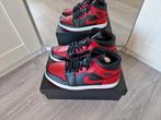 Nike Air Jordan 1 Mid Banned 44.5 US10.5 Bred Blue Yeezy, Kleding | Heren, Nieuw, Jordan, Ophalen of Verzenden, Sneakers of Gympen