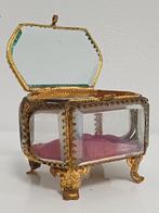 Antiek brocante Franse juwelen kistje doosje 19 eeuw, Antiek en Kunst, Ophalen of Verzenden