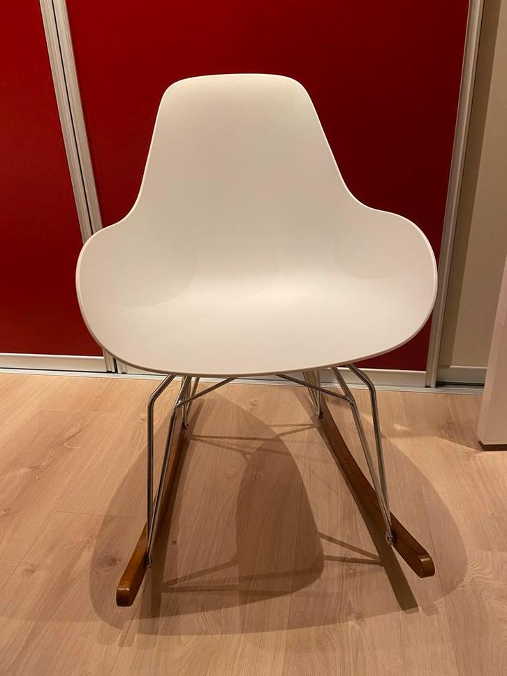 Schommelstoel Kubikoff Vitra look a like - perfect!, Huis en Inrichting, Stoelen, Zo goed als nieuw, Eén, Metaal, Wit, Ophalen