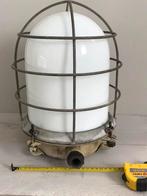 originele straatlantaarn uit India, beige, metaal 25B x 37H, Antiek en Kunst, Antiek | Lampen, Ophalen of Verzenden