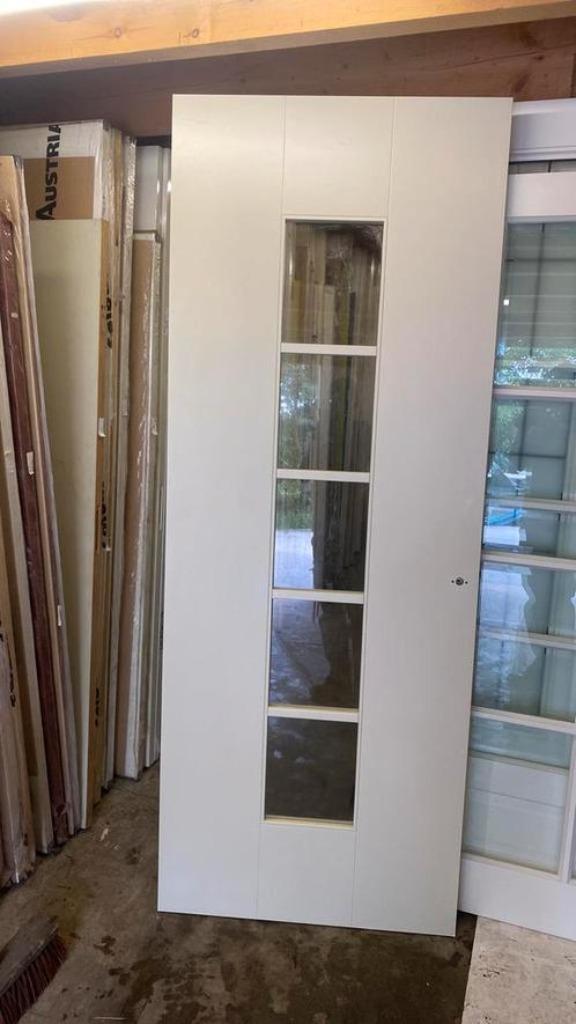 Verschillende Stompe paneeldeuren 88x231.5 cm blank glas, Doe-het-zelf en Verbouw, Deuren en Horren, Nieuw, Binnendeur, 215 cm of meer