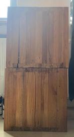 2 houten kubus bijzettafels (of nachtkastjes) – 40x40x40 cm, Huis en Inrichting, Tafels | Bijzettafels, Ophalen, Minder dan 45 cm