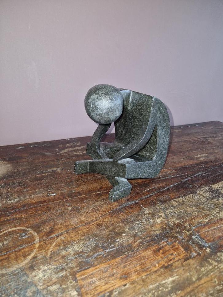 Abstract beeld "de denker", Antiek en Kunst, Kunst | Beelden en Houtsnijwerken, Ophalen of Verzenden