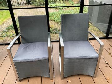 2 4 Seasons Outdoor Armstoelen - Aluminium Frame beschikbaar voor biedingen