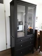Hemnes vitrinekast boekenkast met glazen deuren, Ophalen, 50 tot 100 cm, Zo goed als nieuw, 150 tot 200 cm