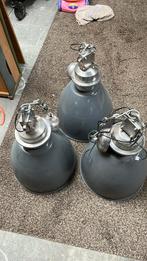 3 industriële lampen, Metaal, Zo goed als nieuw, 50 tot 75 cm, Ophalen