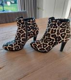 Enkel laarsjes panterprint maat 38, Kleding | Dames, Schoenen, Ophalen of Verzenden, Zo goed als nieuw, Bruin